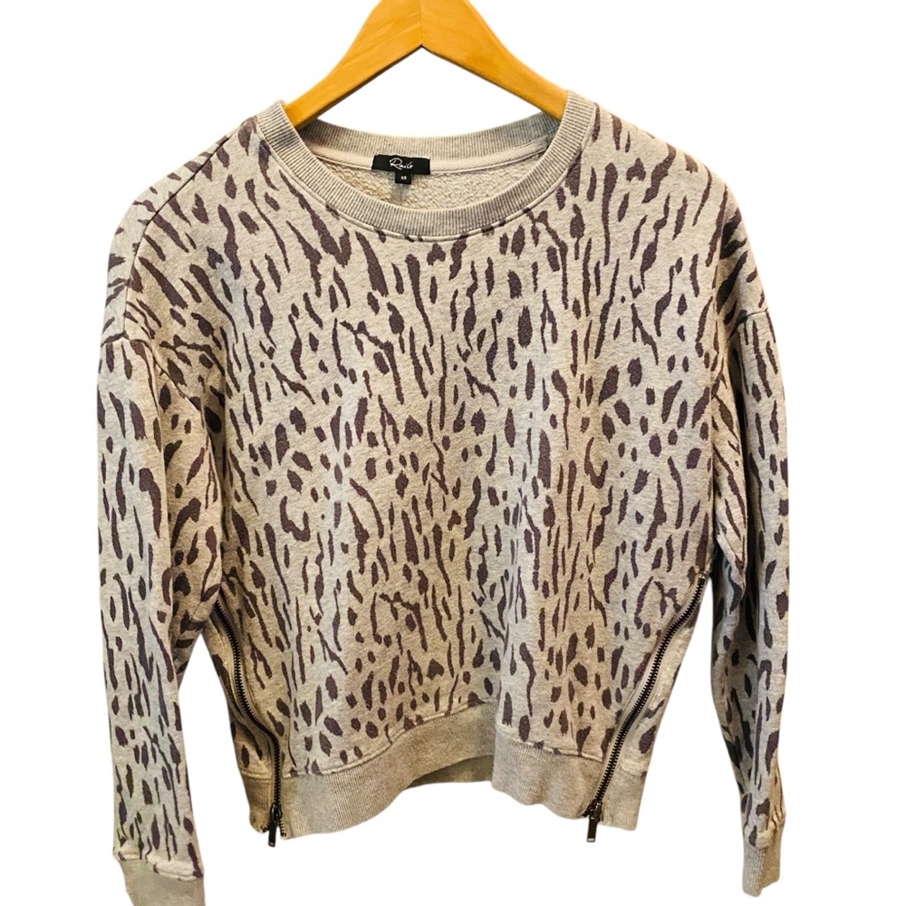 Rails Marlo Flocked Leopard Print Sweatshirt View 5